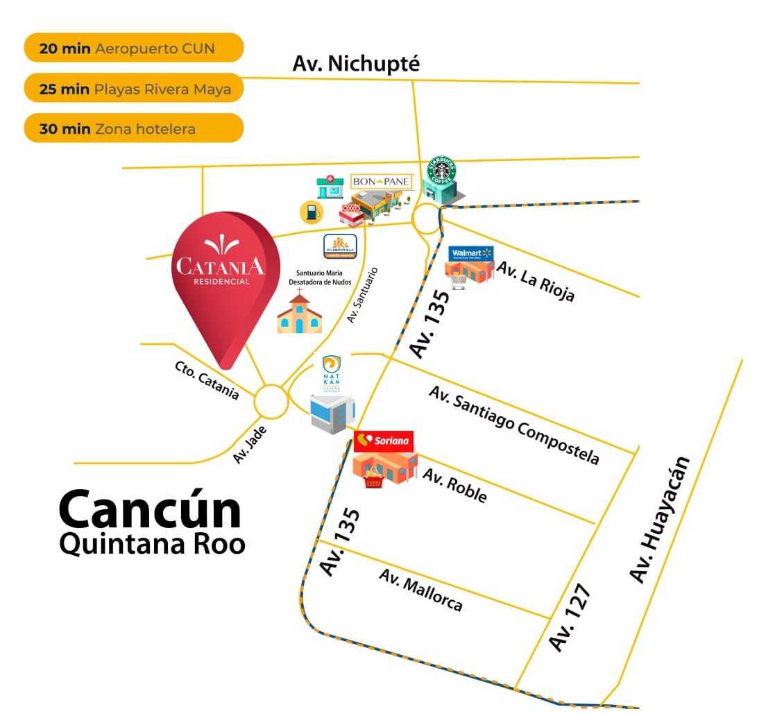 Mapa de ubicación Catania Residencial